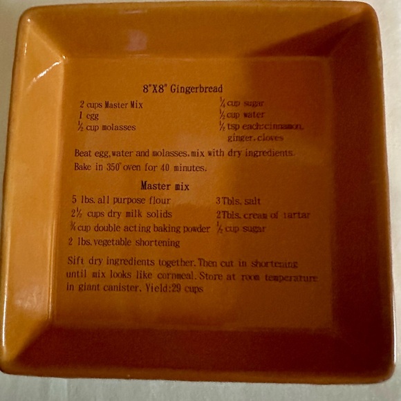 🎄 NWT Home Interiors Gingerbread Men Ceramic Baking Dish 8X8 - Picture 5 of 7